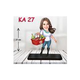 Kişiye Özel Ahşap Biblo - Aşçı Kadın Karikatür Biblo