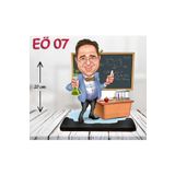 Kişiye Özel Ahşap Biblo - Erkek Öğretmen Karikatür Biblo - Öğretmen Biblo 7