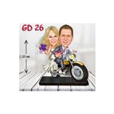 Kişiye Özel Ahşap Biblo - Gelin Damat Biblo 7 ( 3D Biblo )