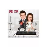 Kişiye Özel Ahşap Biblo - Gelin Damat Biblo 9 ( 3D Biblo )