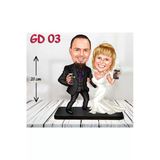 Kişiye Özel Ahşap Biblo - Gelin ve Damat Biblo 3 ( 3D Biblo )