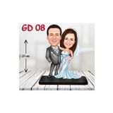Kişiye Özel Ahşap Biblo - Gelin ve Damat Biblo 8 ( 3D Biblo )