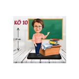 Kişiye Özel Ahşap Biblo - Kadın Öğretmen Karikatür Biblo - Öğretmen Biblo 10