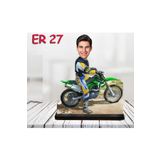Kişiye Özel Ahşap Biblo - Motor Kullanan Erkek Karikatür Biblo 12