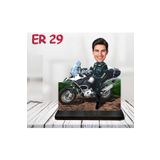 Kişiye Özel Ahşap Biblo - Motor Kullanan Erkek Karikatür Biblo 14