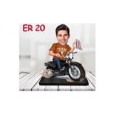 Kişiye Özel Ahşap Biblo - Motor Kullanan Erkek Karikatür Biblo 5