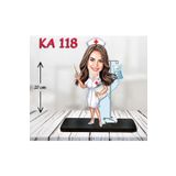 Kişiye Özel Ahşap Biblo - Sağlıkçı Kadın Karikatür Biblo - Doktor Biblo 10