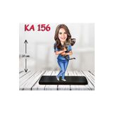 Kişiye Özel Ahşap Biblo - Sağlıkçı Kadın Karikatür Biblo - Doktor Biblo 12