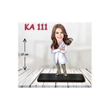 Kişiye Özel Ahşap Biblo - Sağlıkçı Kadın Karikatür Biblo - Doktor Biblo 3