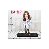 Kişiye Özel Ahşap Biblo - Sağlıkçı Kadın Karikatür Biblo - Doktor Biblo 4
