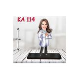 Kişiye Özel Ahşap Biblo - Sağlıkçı Kadın Karikatür Biblo - Doktor Biblo 6