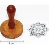 Kişiye Özel Ahşap Mühür Damga 7 cm Çap Yuvarlak Mad7 - Çok Renkli - Genel