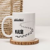 Kişiye Özel Aile ve Ayak Izleri Tasarımlı Kupa Bardak - Beyaz - 330 ml