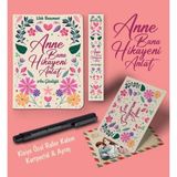 Kişiye Özel Anne Bana Hikayeni Anlat Ayraç Kartpostal Kalem - Siyah