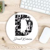 Kişiye Özel Atatürk Resimleri İle Bezenmiş D Harfli İsimli Baskılı Mouse Pad