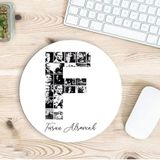 Kişiye Özel Atatürk Resimleri İle Bezenmiş F Harfli İsimli Baskılı Mouse Pad