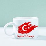 Kişiye Özel Ay Yıldız Tasarımlı Motto Kahve Fincanı – Hediye ve Özel Günler Için Şık Tasarım - Beyaz - 200 ml