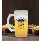 Kişiye Özel Babaların Kralı Tasarımlı Buzlu Cam Bira Bardağı 50cl-2