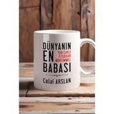 Kişiye Özel Babaya Hediye Kupa Bardak Beyaz Doğum Günü Sürprizi - Seçenek 1