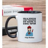 Kişiye Özel Bak Kendime De Kahve Yaptım Siyah Kupa