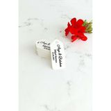 Kişiye Özel Baskılı Etiket / Söz-Nişan-Kına- Nikah Etiketi / 100 Adet (2,4x 5,4 Cm) - Beyaz - KARTON