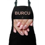 Kişiye Özel Baskılı Tasarım Nail Artist Önlüğü, Manikürcü Önlüğü