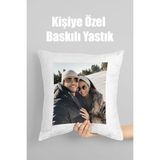 Kişiye Özel Baskılı Yastık - 40 x 40 cm - Beyaz