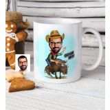 Kişiye Özel Bay Rodeocu Karikatür Beyaz Kupa Bardak