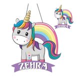 Kişiye Özel Bebek Kapı Süsü Ve 50 Adet Magnet Seti At Unicorn