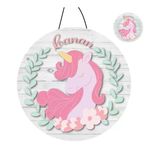 Kişiye Özel Bebek Kapı Süsü Ve 50 Adet Magnet Seti Unicorn