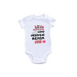 Kişiye Özel Bebek Zıbın Kişiye Özel Bebek Zıbın Sevgililer Günü Anneye Hediye, 1 Yaş, Unisex, Beyaz