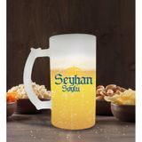 Kişiye Özel Bira Logolu Buzlu Cam Bira Bardağı 50CL-5