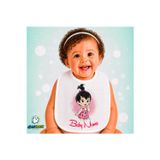 Kişiye Özel Çakıl Keten Bebek Mama Önlüğü – Yumuşak, Emici, Yıkanabilir, Özel Tasarım P080
