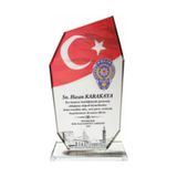 Kişiye Özel Cam Plaket Kristal Plaket 19,5x12x1 Cm