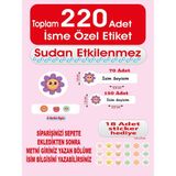 Kişiye Özel Çiçek Temalı Okul Etiketi – Defter, Kalem, Kitap Etiketi 220 Adet Suya Dayanıklı, Silinmez Sticker. Renkli ve Kalıcı Yapışkanlı Etiketlerle Okul Eşyalarınızı Kolayca Ayırt Edin - çiçekli