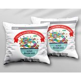Kişiye Özel Çocuk Gelişim Öğretmeni Yl Iki Adet Iki Tarafı Baskılı Yıkanabilir Yastık Kırlent Kılıfı - Krem - 43x43