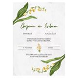 Kişiye Özel Davetiye - Düğün Davetiye - Nişan Davetiye - Nikah Davetiye ( Zarflı) ( 50 Adet) Mdl 9