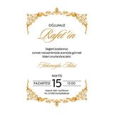 Kişiye Özel Davetiye - Sünnet Davetiye - Sünnet Davetiyesi ( Zarflı) ( 50 Adet) Model 4