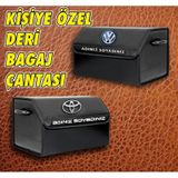 Kişiye Özel Deri Bağaj Çantası Oto Bagaj Düzenleyici Organizatör