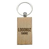 Kişiye Özel Dikdörtgen Ahşap Anahtarlık – Logo ve İsim Yazılı Lazer Gravür Anahtarlık – Kurumsal Promosyon & Özel Tasarım