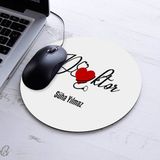 Kişiye Özel Doktor Temalı Yuvarlak Mousepad - Beyaz