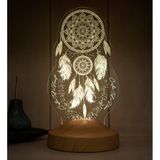 Kişiye Özel Dreamcatcher Düş Kapanı Gece Lambası, Rüya Kapanı ile Çakra Odası Dekoru, Kişiselleştirilmiş Başucu Led Lamba, En İyi Hediye