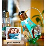 Kişiye Özel Fotoğraflı Ampul Şeklinde Led Işıklı Hava Nemlendirici Buhar Makinesi