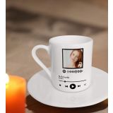 Kişiye Özel Fotoğraflı Spotify Barkodlu Kahve Fincanı-1