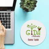 Kişiye Özel Gıda Mühendisleri Için Yuvarlak Mousepad - Beyaz