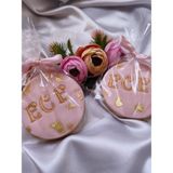 Kişiye Özel Gold Detaylı 20'li Kız Butik Kurabiye,baby Shower & Doğum Günü Hediyelik Kurabiye