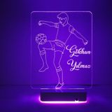 Kişiye Özel Hediye Top Sektiren Futbolcu 3D Led Masaüstü Lamba