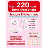 Kişiye Özel Hello Kitty Temalı Okul Etiketi – Defter, Kalem, Kitap Etiketi 220 Adet Suya Dayanıklı, Silinmez Sticker. Renkli ve Kalıcı Yapışkanlı Etiketlerle Okul Eşyalarınızı Kolayca Ayırt Edin - helo kitty