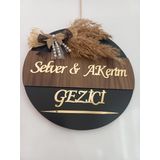 Kişiye Özel Hoşgeldiniz Yazılı Aynalı Pleksi Dekoratif Dış Kapı Süsü