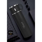 Kişiye Özel Isim Baskılı 316 Paslanmaz Çelik Termos Bardak 580 ml Thermos Mug Kupa -1526 - Siyah